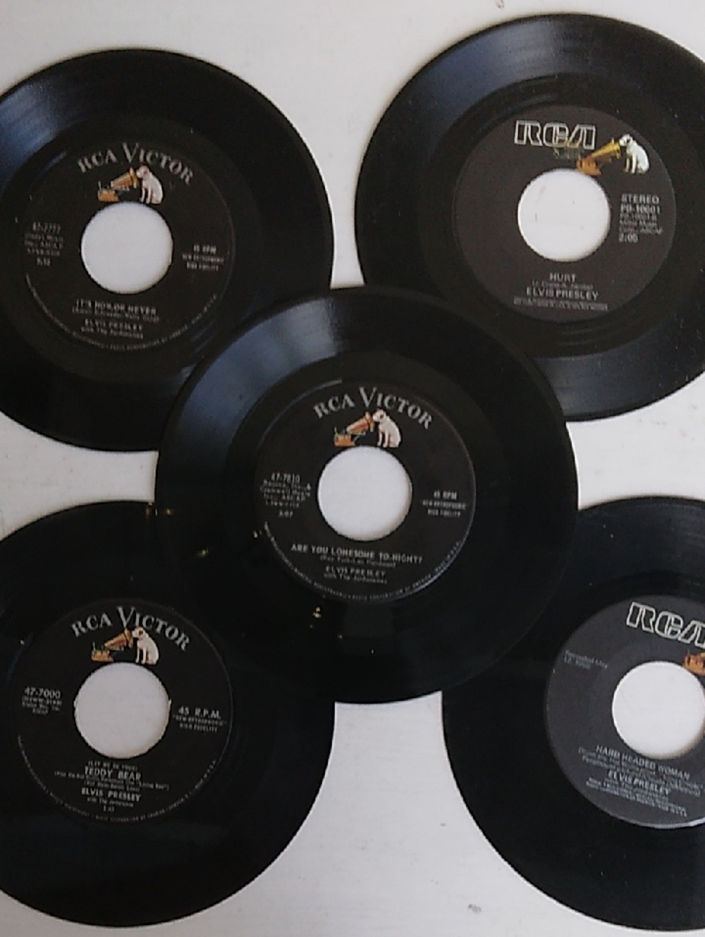 Elvis RCA Victor Vintage 45 RPM Records - Black Vinyl Set Of 5